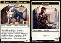 Heart-Piercer Manticore (006) // Warrior (017) Double-Sided Token